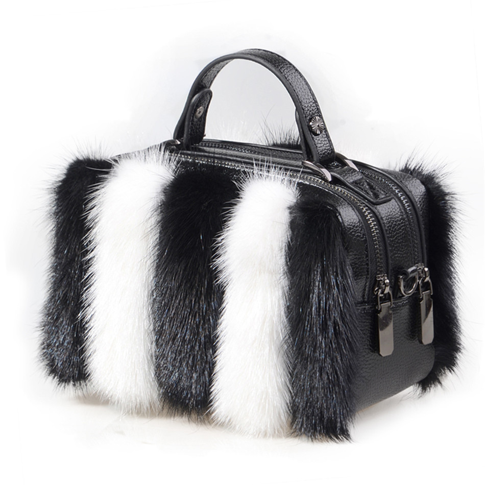 Women Bags Pk - Sac en fourrure de vison naturel