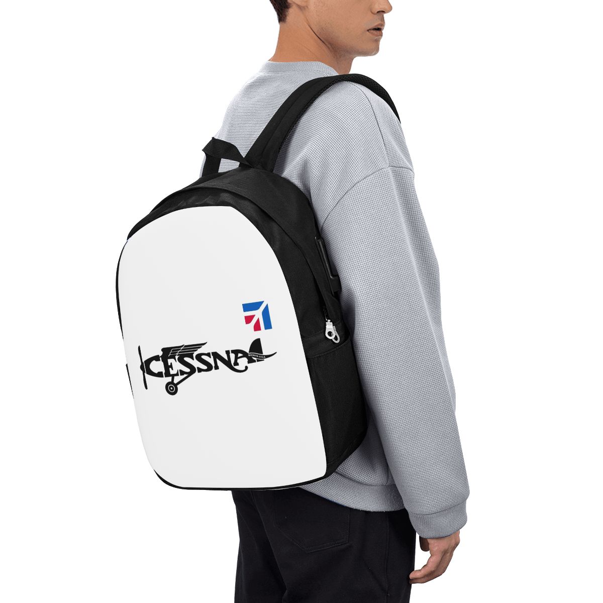 Womens Backpack - Sac à dos avec logo Cessna,