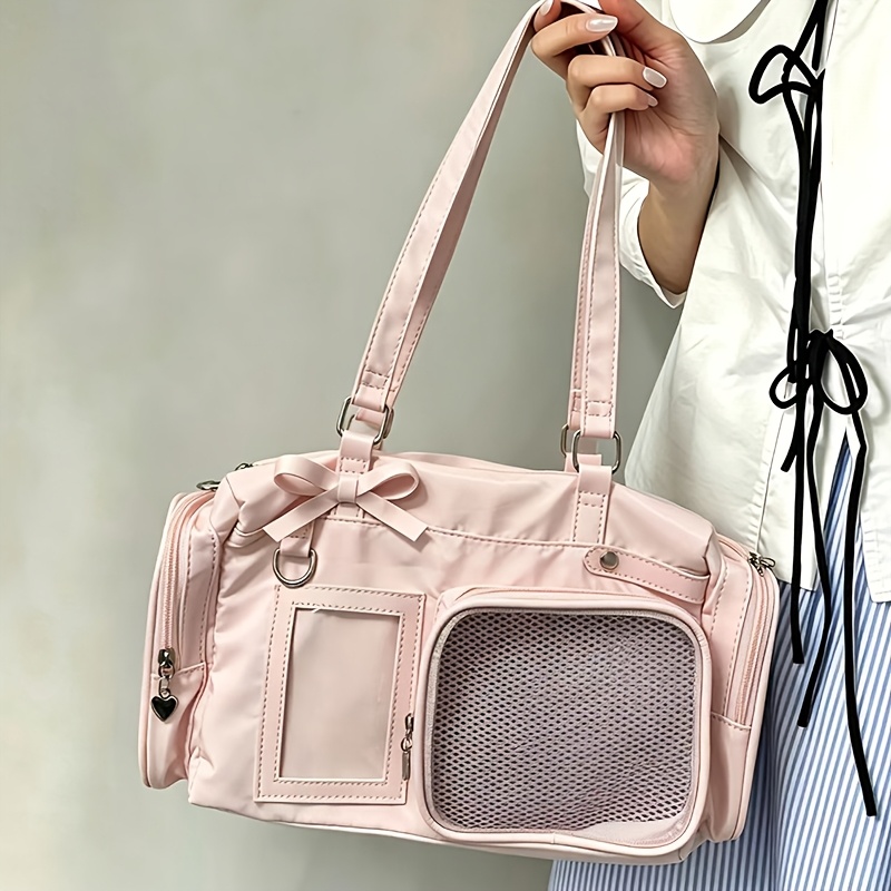 Women Handheld Bags - Sac fourre-tout rose style coréen, tendance