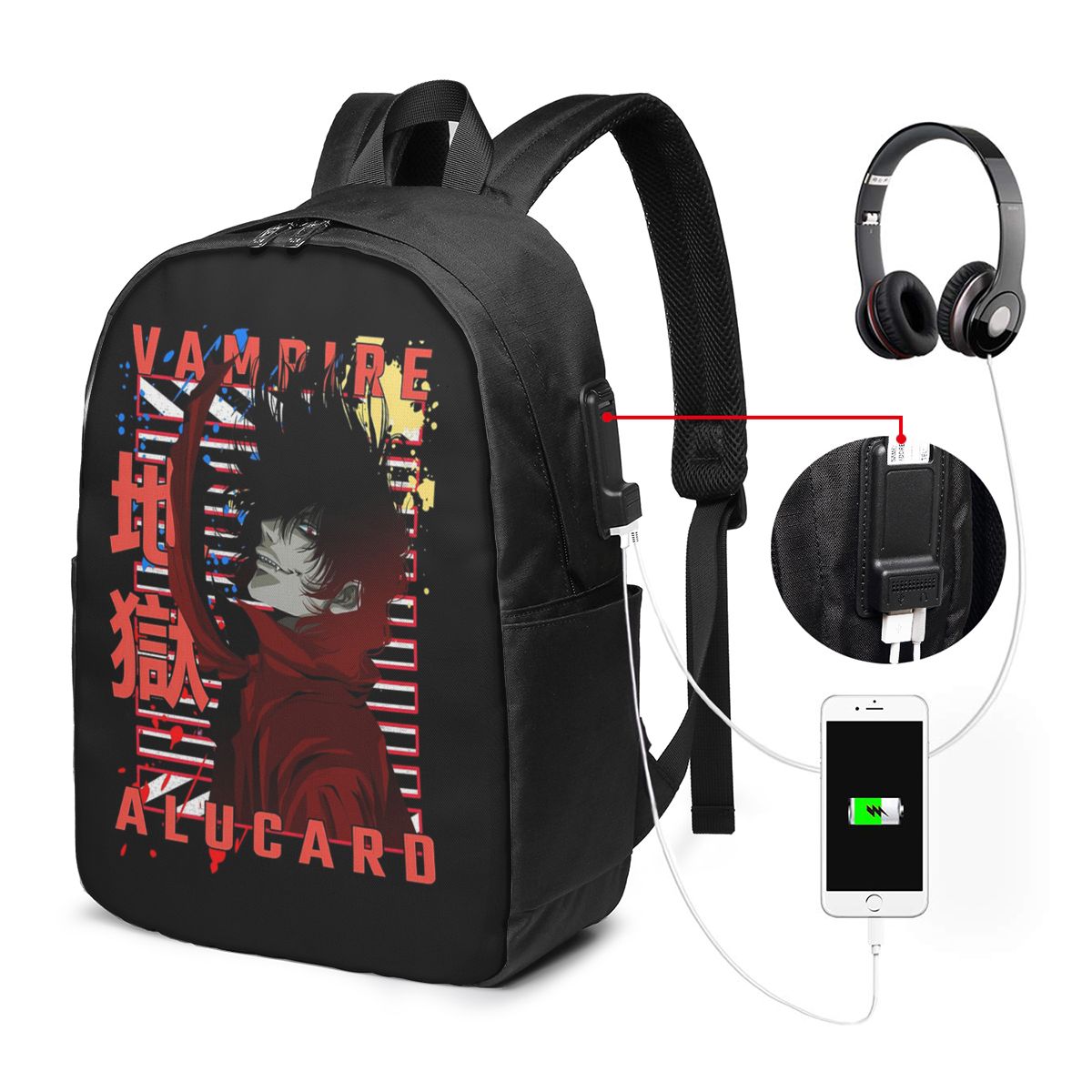 Womens Backpack - Sac à dos Alucard Hellsing Manga,