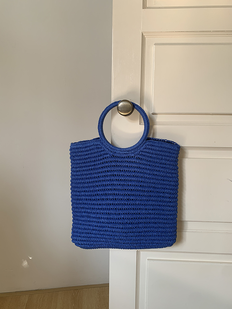 Women Handheld Bags - Nouveau Sac Fourre-tout en Paille Tressée