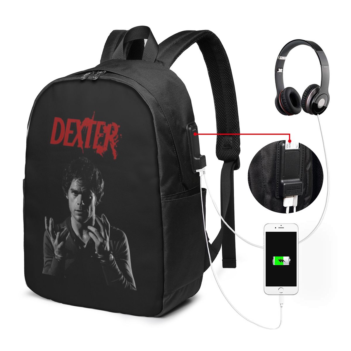 Womens Backpack - Sac à dos Dexter Morgan pour