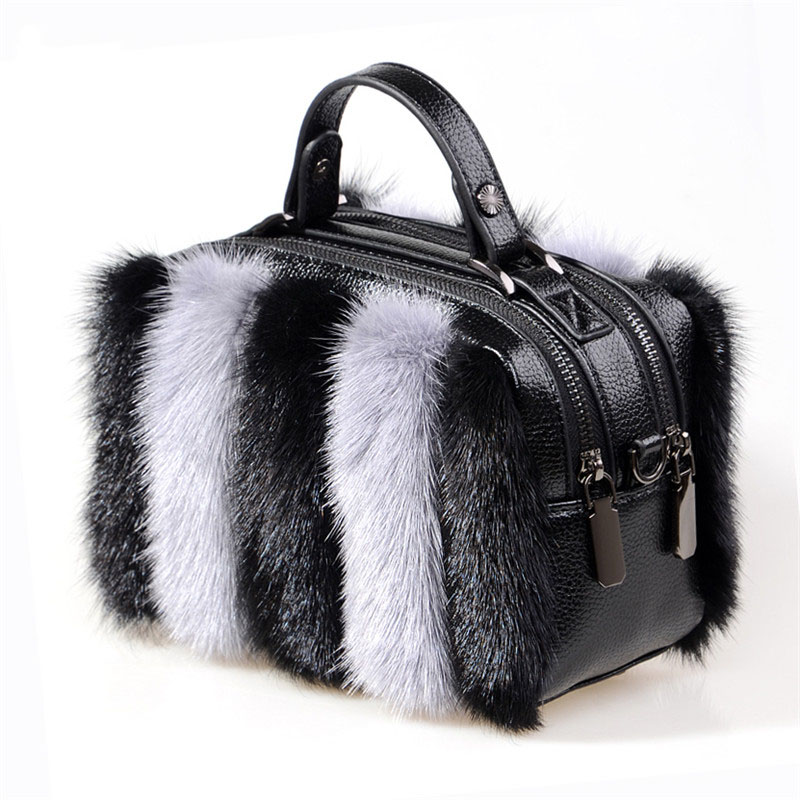 Sac en fourrure de vison natur - Women Bags Pk avis et prix