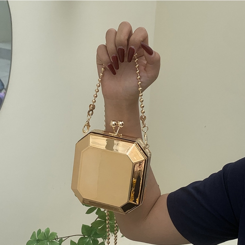 Mini pochette de soirée en or  - Women Bags Luxury avis et prix