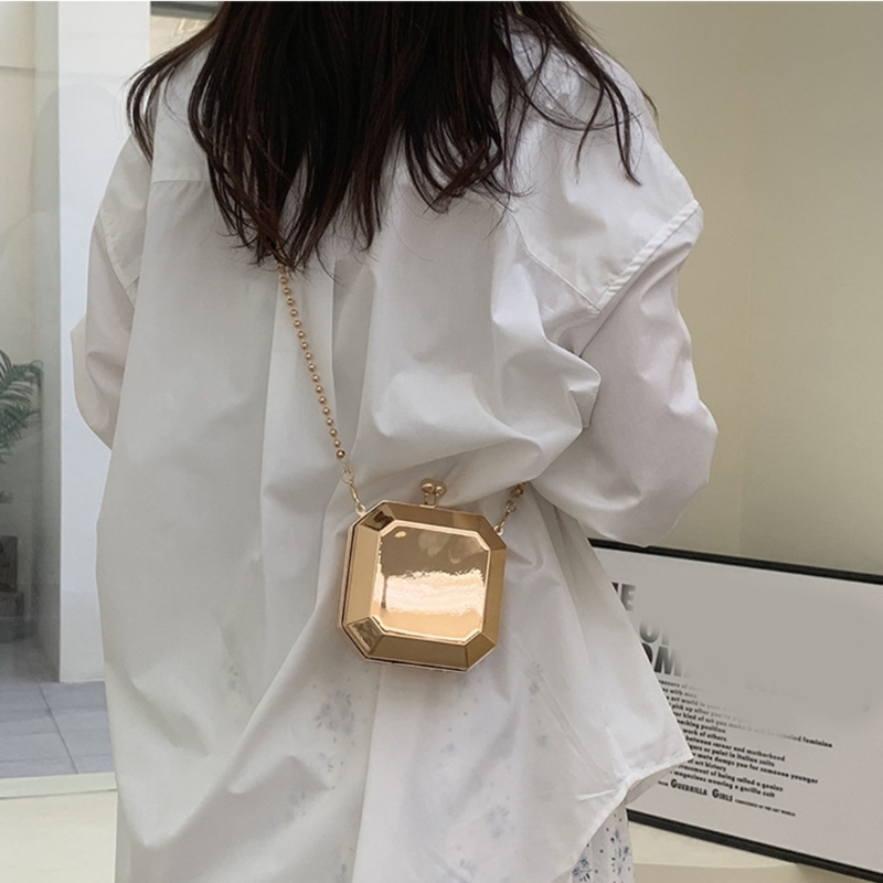 Mini pochette de soirée en or  - Women Bags Luxury avis et prix