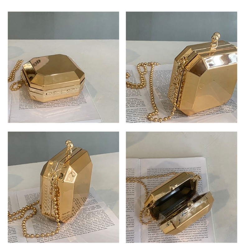 Mini pochette de soirée en or  - Women Bags Luxury avis et prix