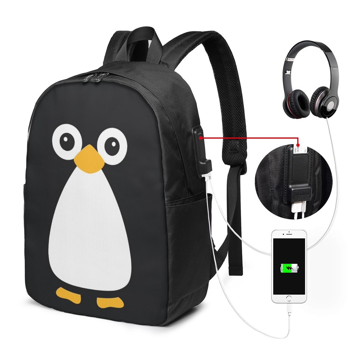 Sac à dos pingouin mignon en f - Womens Backpack avis et prix