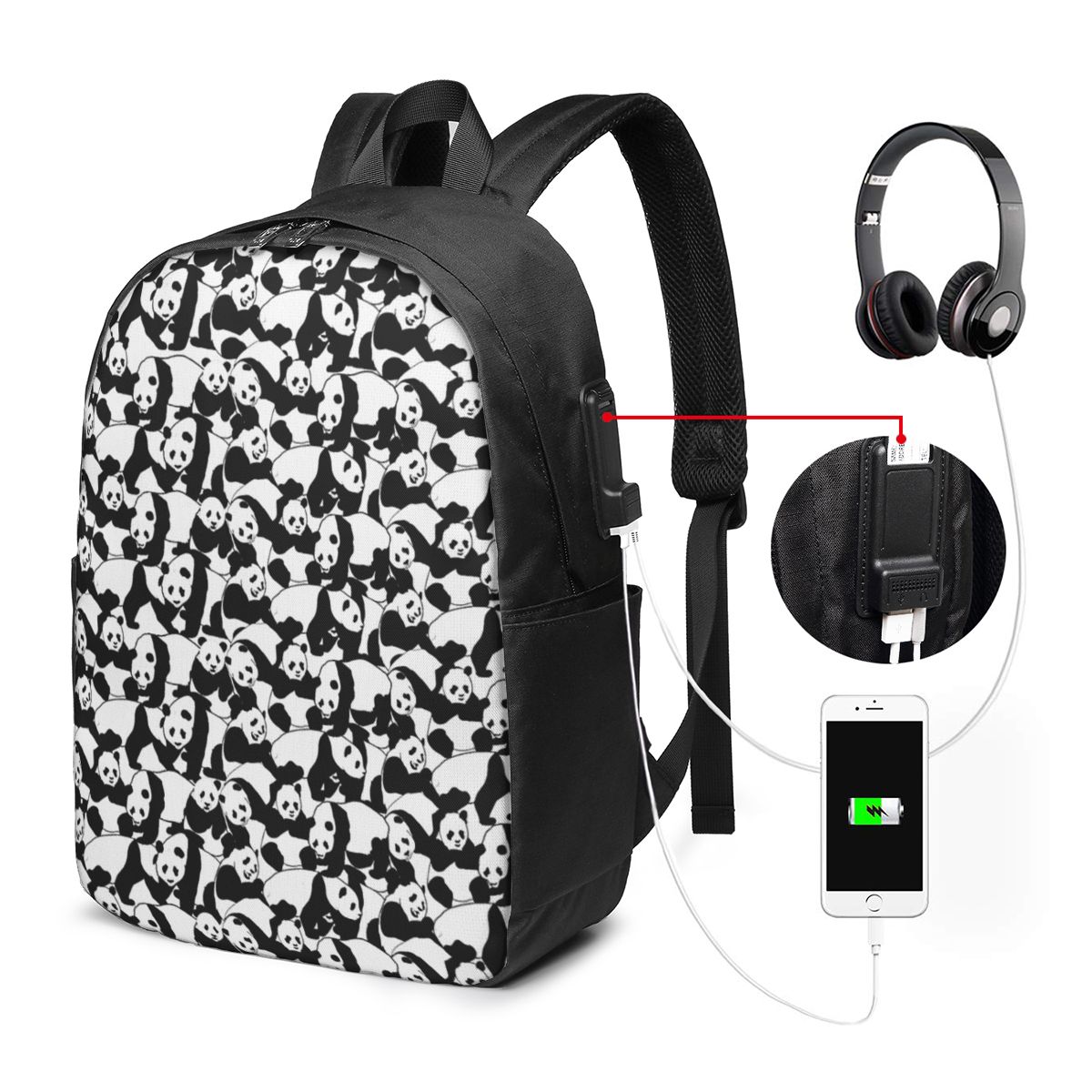 Sac à dos à motif Panda, sac d - Womens Backpack avis et prix