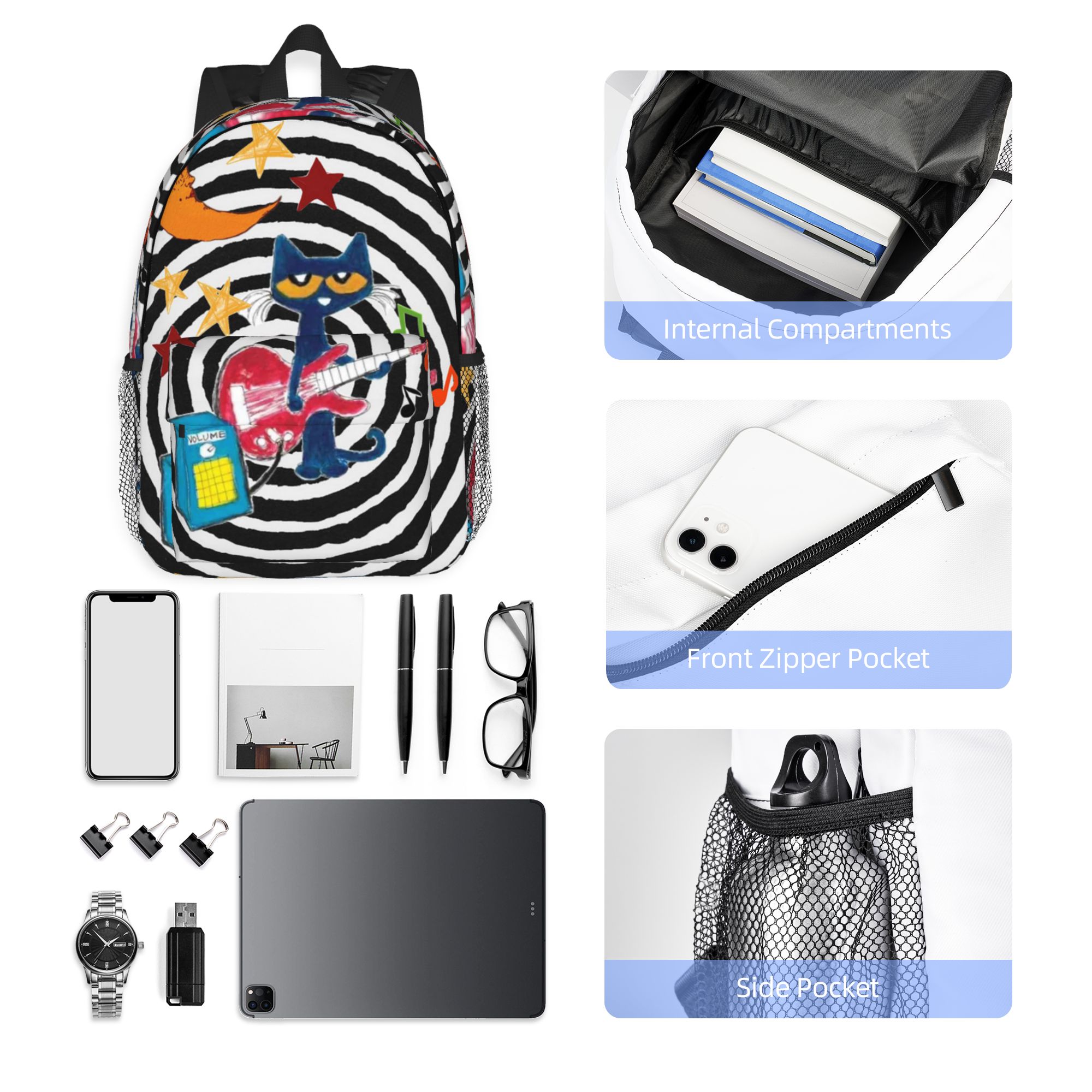 Pete The Cat – sac à dos grand - Women Bags Discount avis et prix